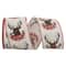 Reliant 2.5" x 10yd. Deer & Antlers Linen Wired Ribbon